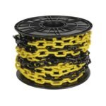 Cadena plástica negro/amarillo x 25 mts