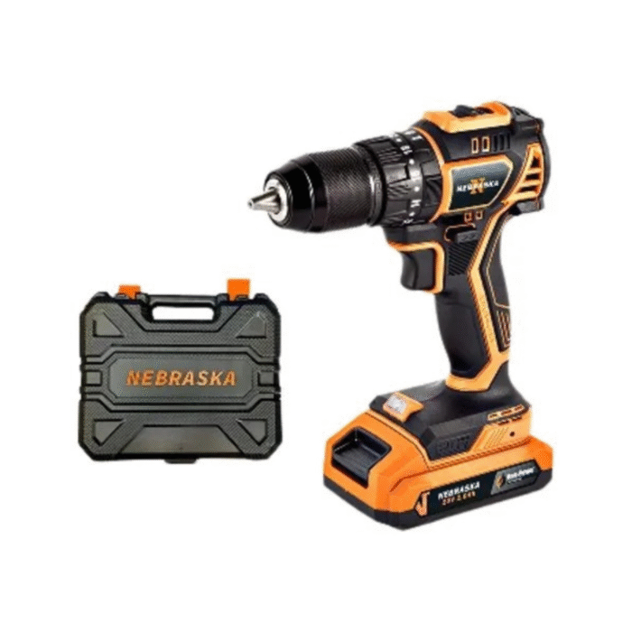 Taladro percutor BRUSHLESS one-power / 20V 13MM - Mandril met. 50NM c/maletín / NEBRASKA - Image 1