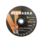 Disco abrasivo p/acero e inox. 180x1.6x22.2 - NEBRASKA
