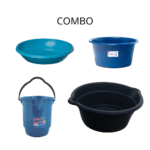 Combo de baldes palanganas y fuentones
