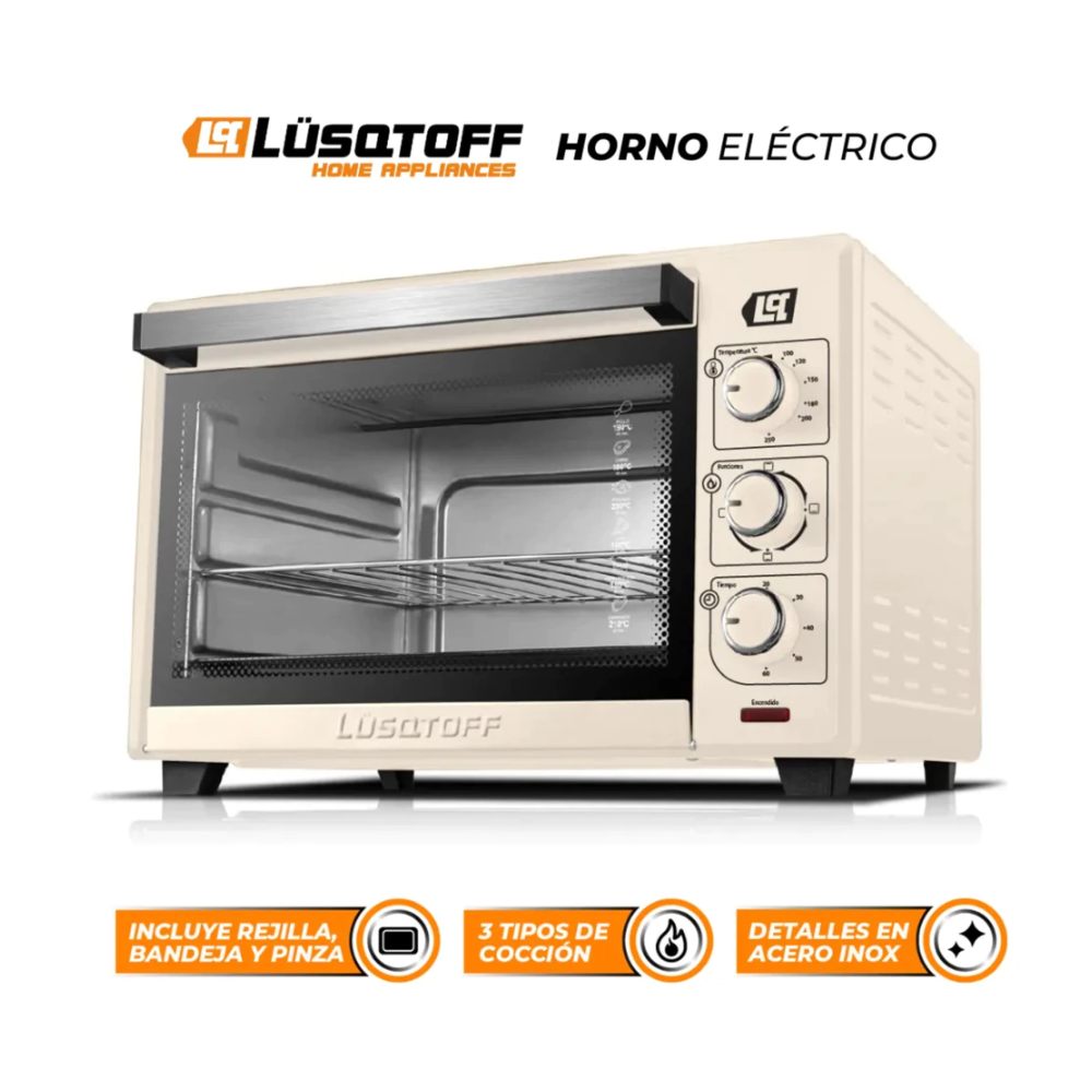 Diseño sin título - 2025-11-08T085944.787 Horno eléctrico LUSQTOFF 42Lts Cream - Image 1